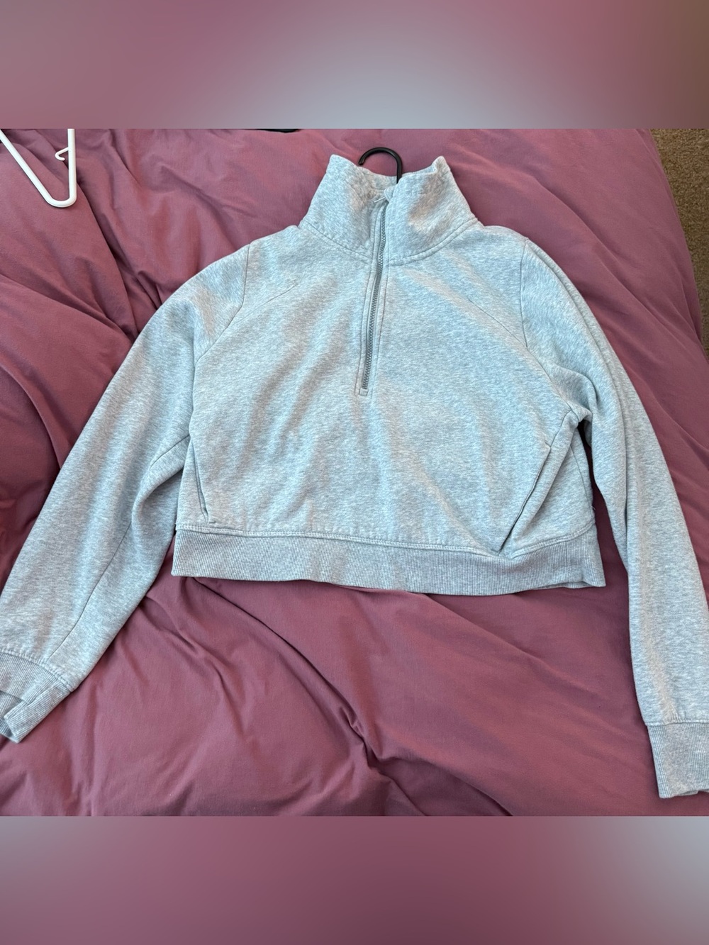 Women’s Heather Gray Quarter-Zip Pullover Top